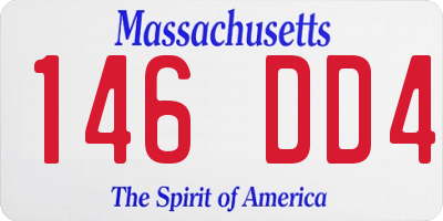 MA license plate 146DD4