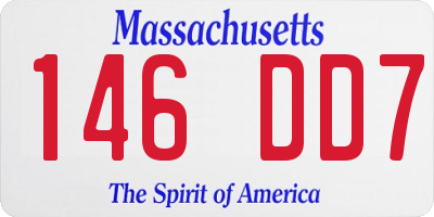 MA license plate 146DD7