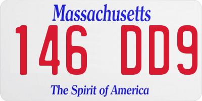 MA license plate 146DD9