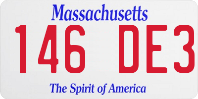 MA license plate 146DE3