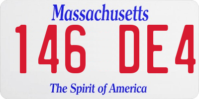 MA license plate 146DE4