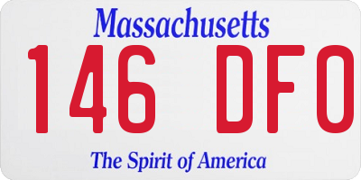 MA license plate 146DF0