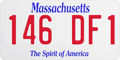 MA license plate 146DF1
