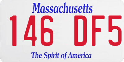 MA license plate 146DF5