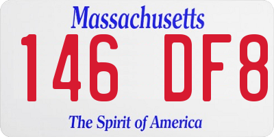 MA license plate 146DF8