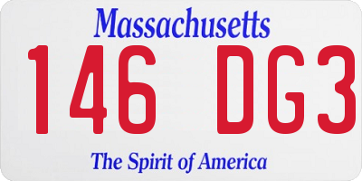 MA license plate 146DG3