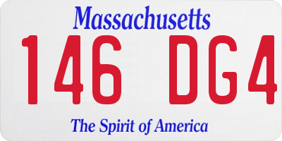 MA license plate 146DG4