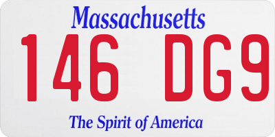 MA license plate 146DG9