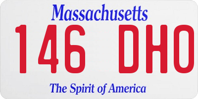 MA license plate 146DH0