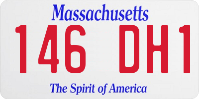 MA license plate 146DH1