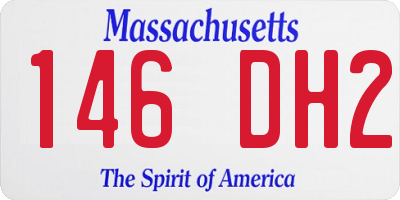 MA license plate 146DH2