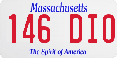 MA license plate 146DI0