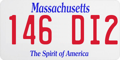 MA license plate 146DI2