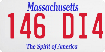 MA license plate 146DI4