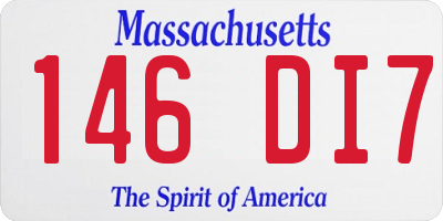 MA license plate 146DI7