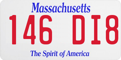MA license plate 146DI8