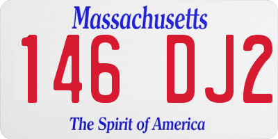 MA license plate 146DJ2