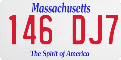 MA license plate 146DJ7
