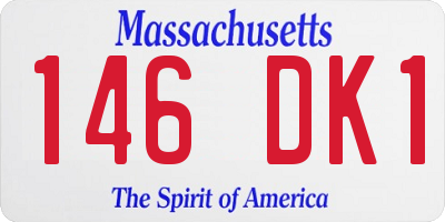 MA license plate 146DK1