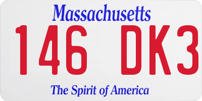 MA license plate 146DK3