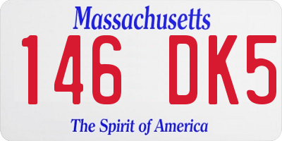 MA license plate 146DK5