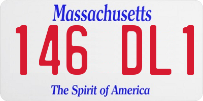 MA license plate 146DL1