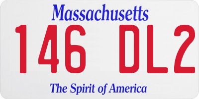 MA license plate 146DL2