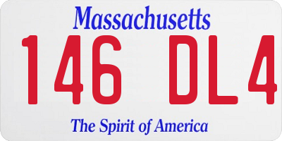MA license plate 146DL4