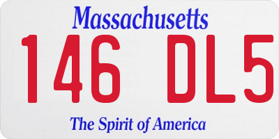 MA license plate 146DL5
