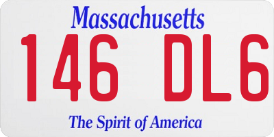 MA license plate 146DL6