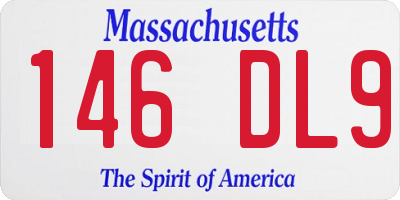 MA license plate 146DL9