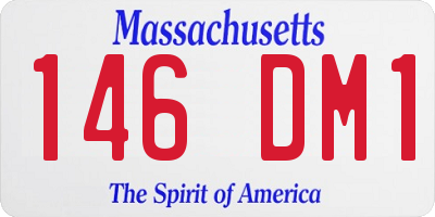 MA license plate 146DM1