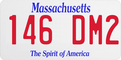 MA license plate 146DM2