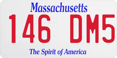 MA license plate 146DM5