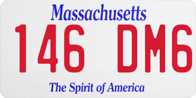 MA license plate 146DM6