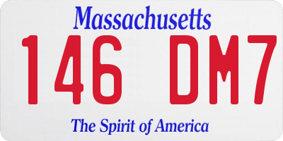 MA license plate 146DM7