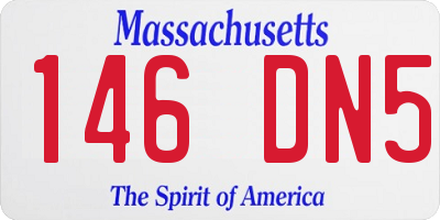 MA license plate 146DN5