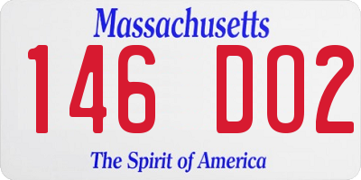 MA license plate 146DO2
