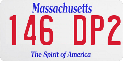 MA license plate 146DP2