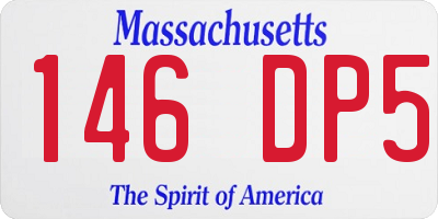MA license plate 146DP5