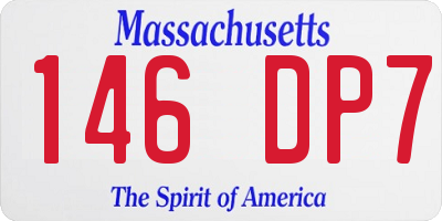 MA license plate 146DP7