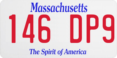 MA license plate 146DP9