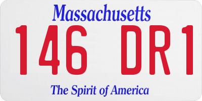 MA license plate 146DR1