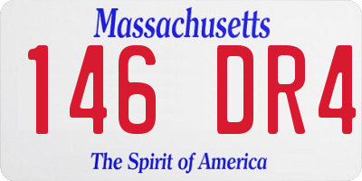 MA license plate 146DR4