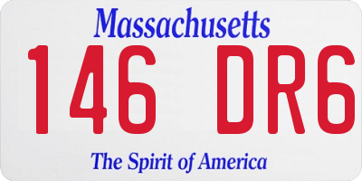 MA license plate 146DR6