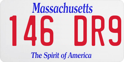 MA license plate 146DR9