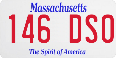 MA license plate 146DS0