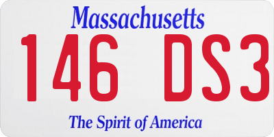 MA license plate 146DS3