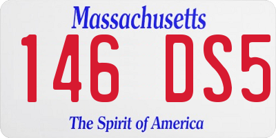 MA license plate 146DS5