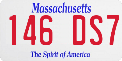 MA license plate 146DS7